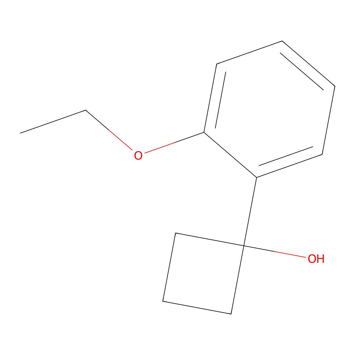 1-(2-Ethoxyphenyl)cyclobutanol molecular structure, CAS 1499046-02-4