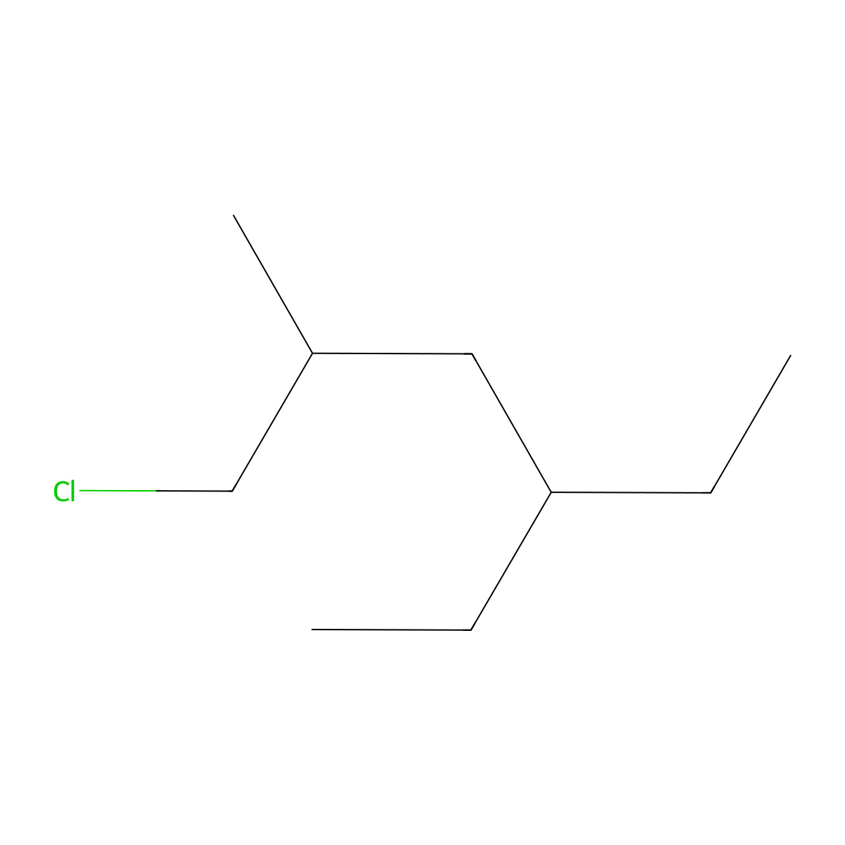 1-Chloro-4-ethyl-2-methylhexane molecular structure, CAS 1499053-56-3