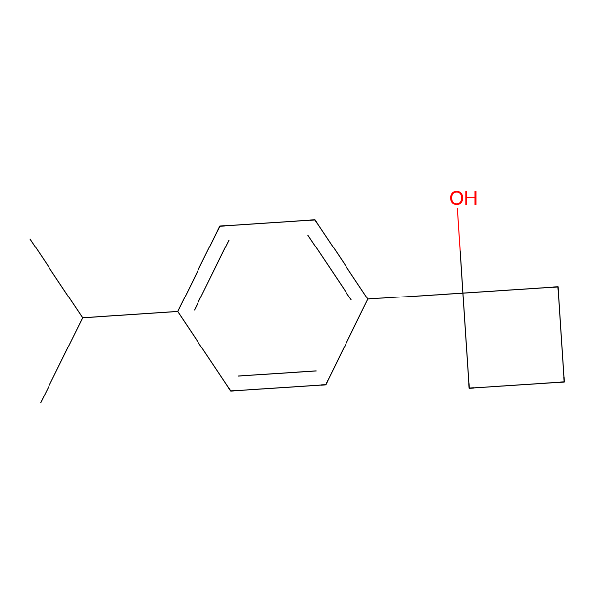 1-[4-(1-Methylethyl)phenyl]cyclobutanol molecular structure, CAS 1499058-28-4