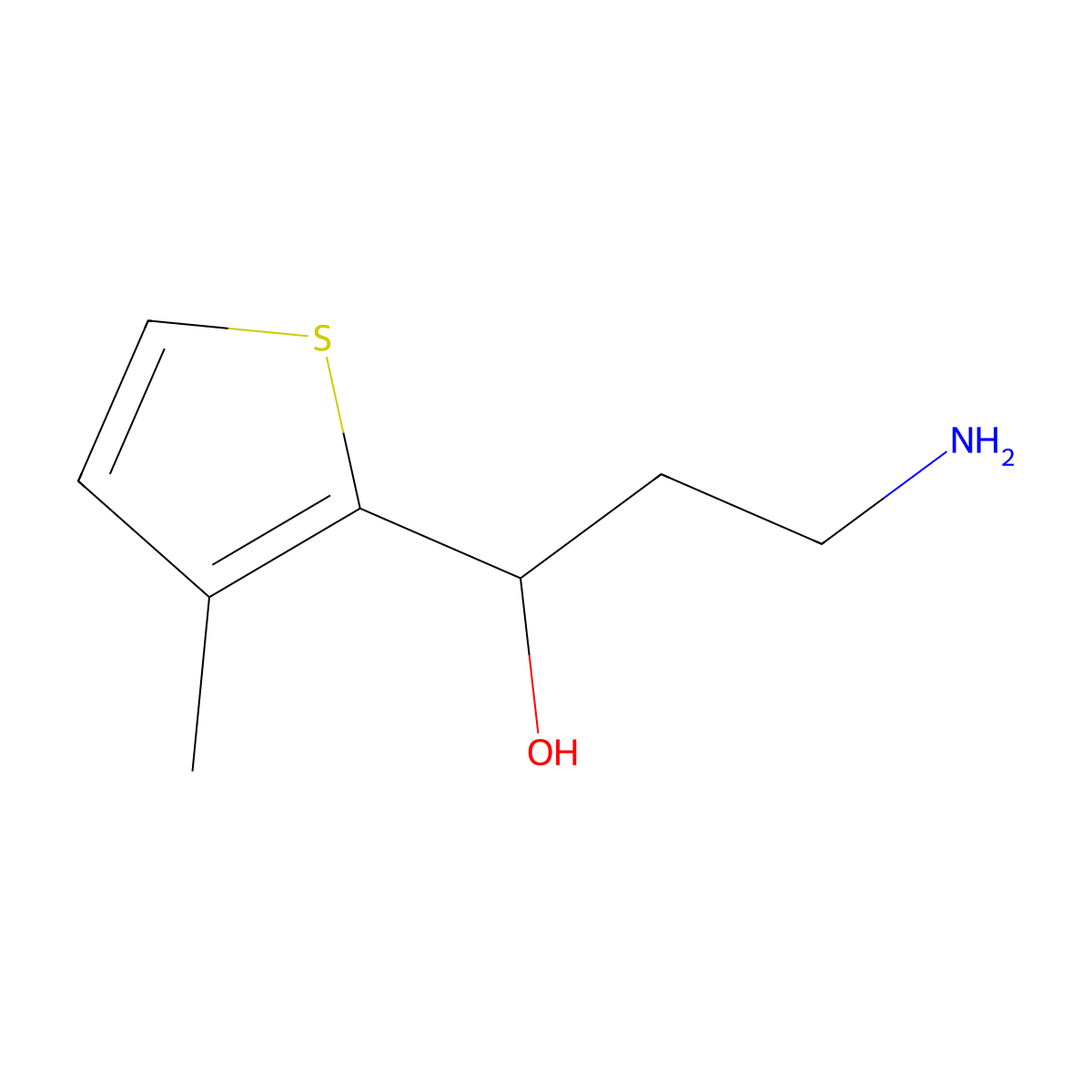 3-Amino-1-(3-methylthiophen-2-yl)propan-1-ol molecular structure, CAS 1499064-47-9