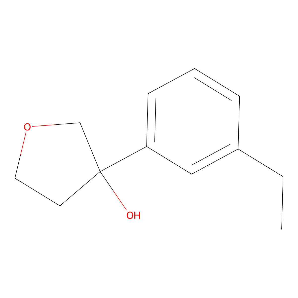 3-(3-Ethylphenyl)tetrahydro-3-furanol molecular structure, CAS 1499080-09-9