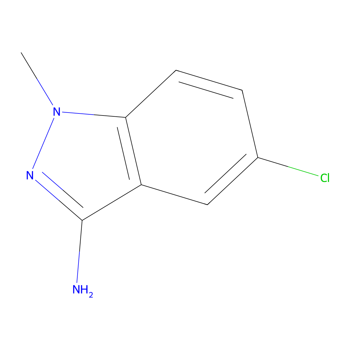 5-Chloro-1-methyl-1H-indazol-3-amine molecular structure, CAS 1499100-99-0