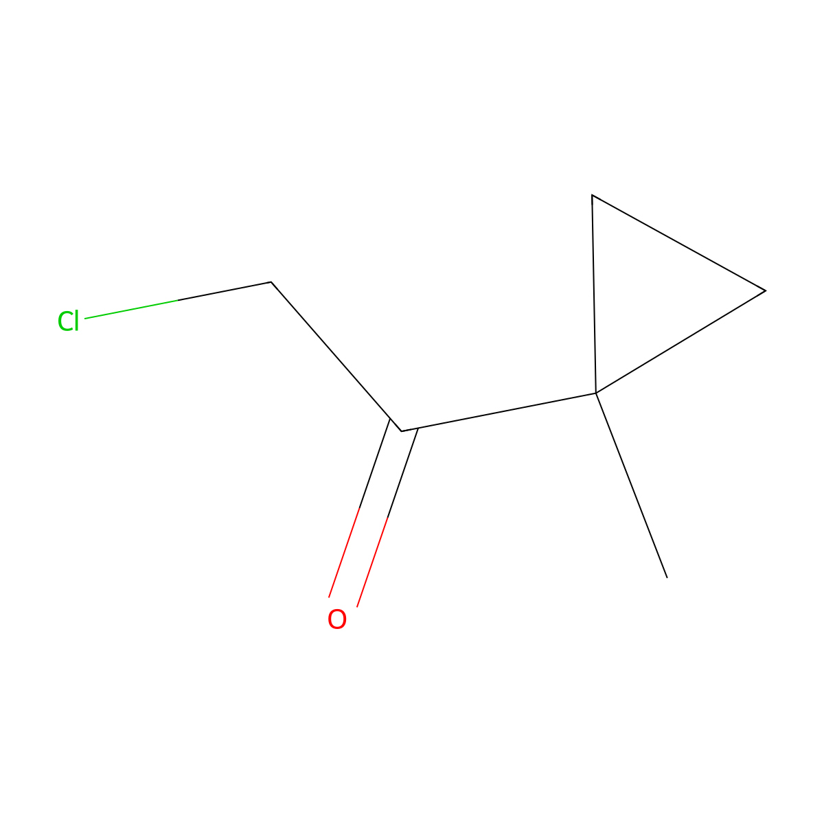 2-Chloro-1-(1-methylcyclopropyl)ethan-1-one molecular structure, CAS 1499101-75-5