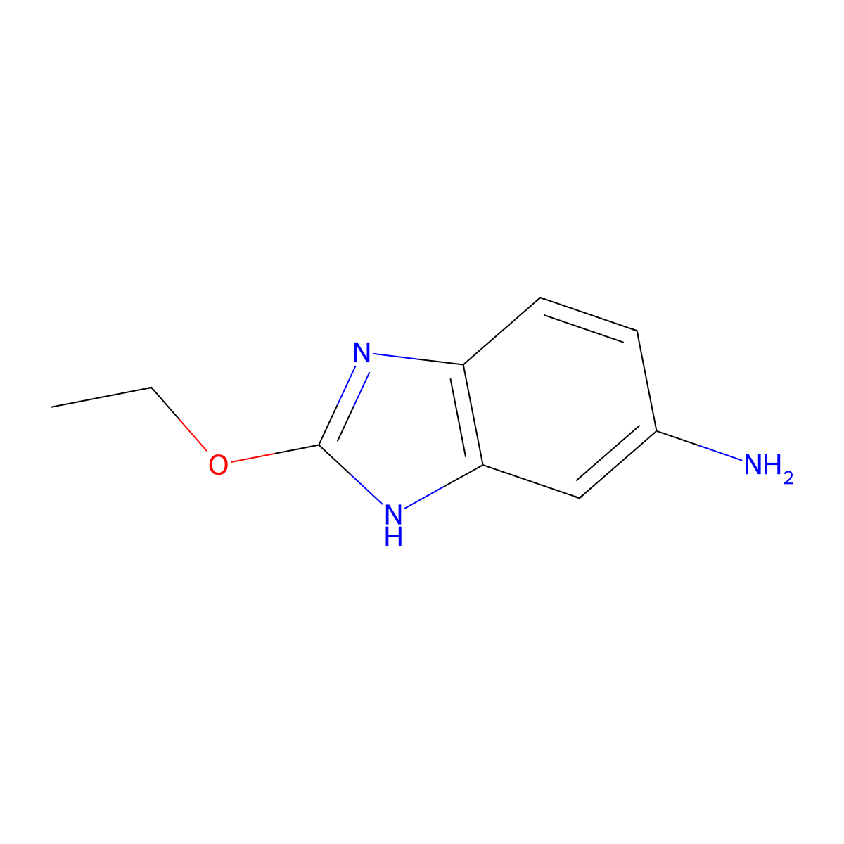 2-ethoxy-1H-1,3-benzodiazol-5-amine molecular structure, CAS 1499115-59-1
