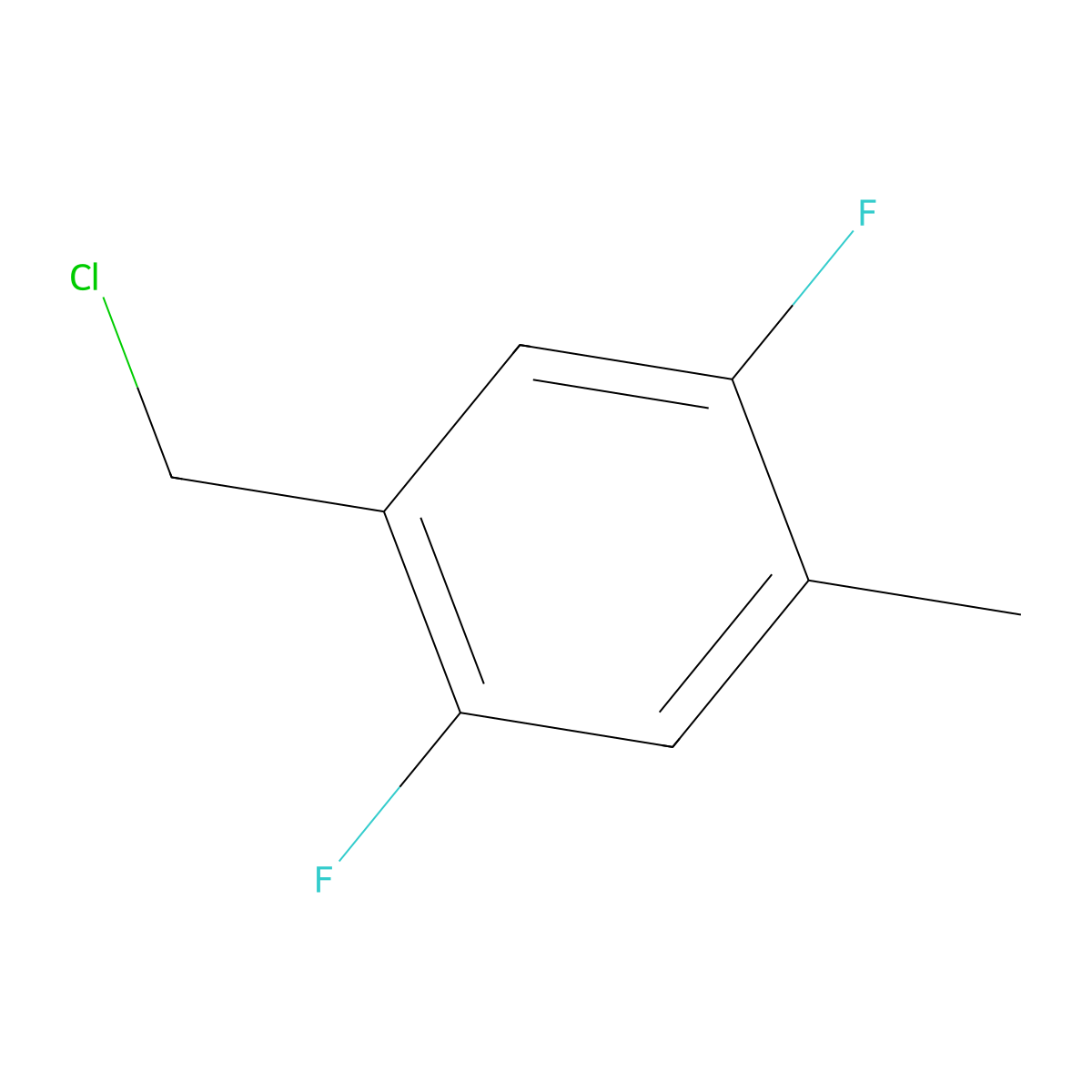 1-(Chloromethyl)-2,5-difluoro-4-methylbenzene molecular structure, CAS 1499128-34-5
