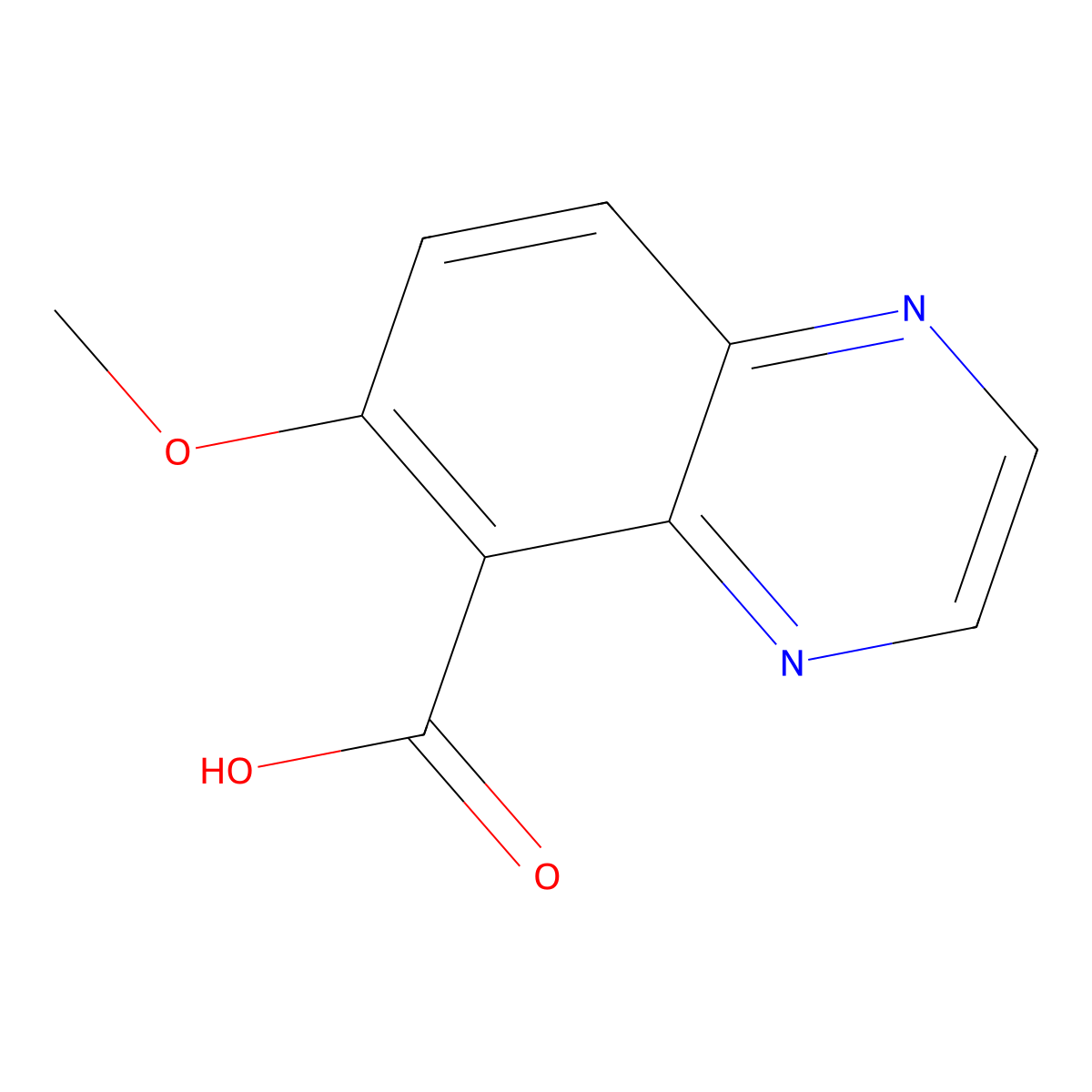 6-Methoxyquinoxaline-5-carboxylic acid molecular structure, CAS 1499155-64-4