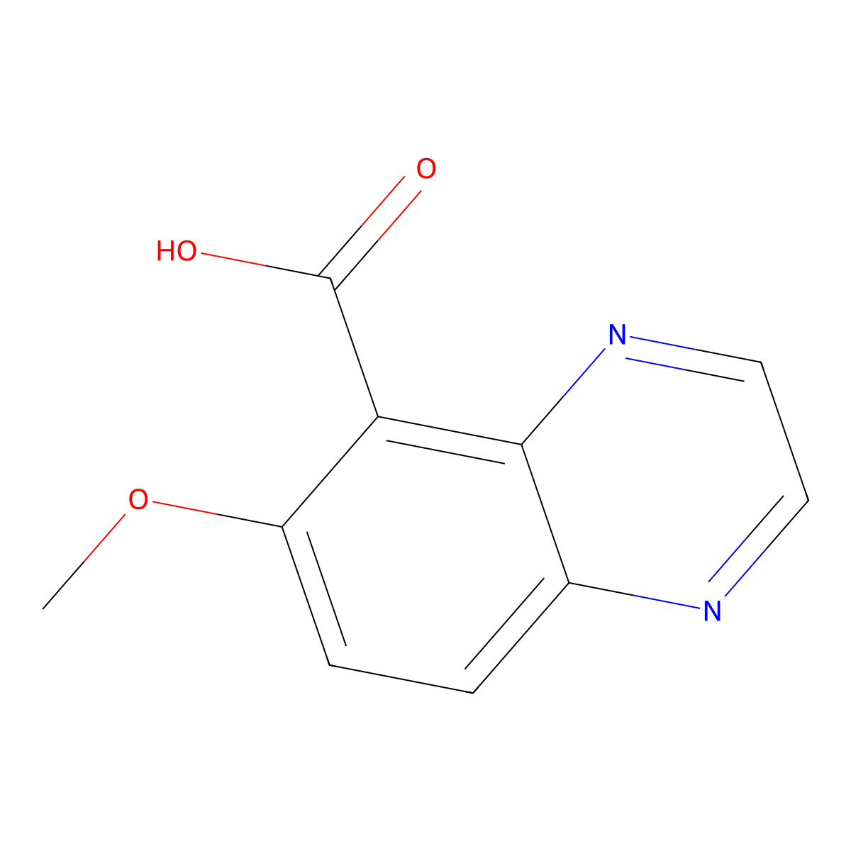 6-Methoxyquinoxaline-5-carboxylic acid molecular structure, CAS 1499155-64-4