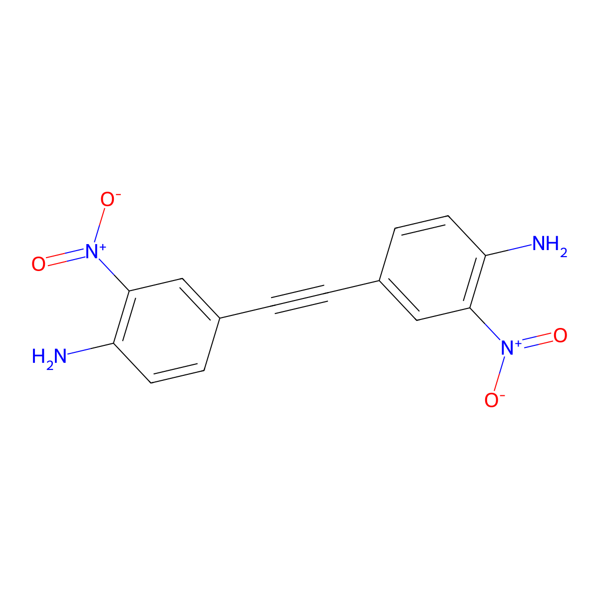 4,4'-(Ethyne-1,2-diyl)bis(2-nitroaniline) molecular structure, CAS 1499161-71-5