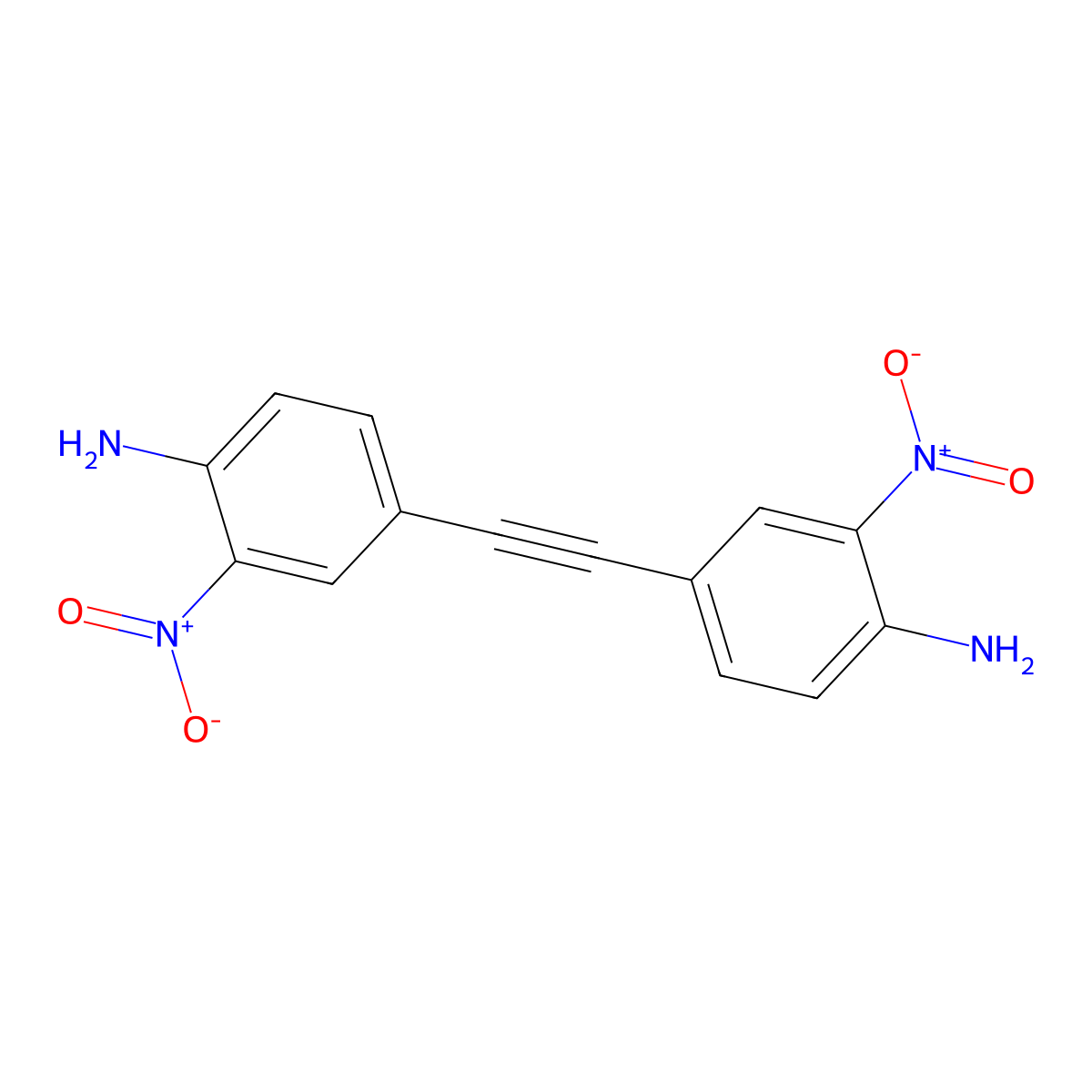 4,4'-(Ethyne-1,2-diyl)bis(2-nitroaniline) molecular structure, CAS 1499161-71-5