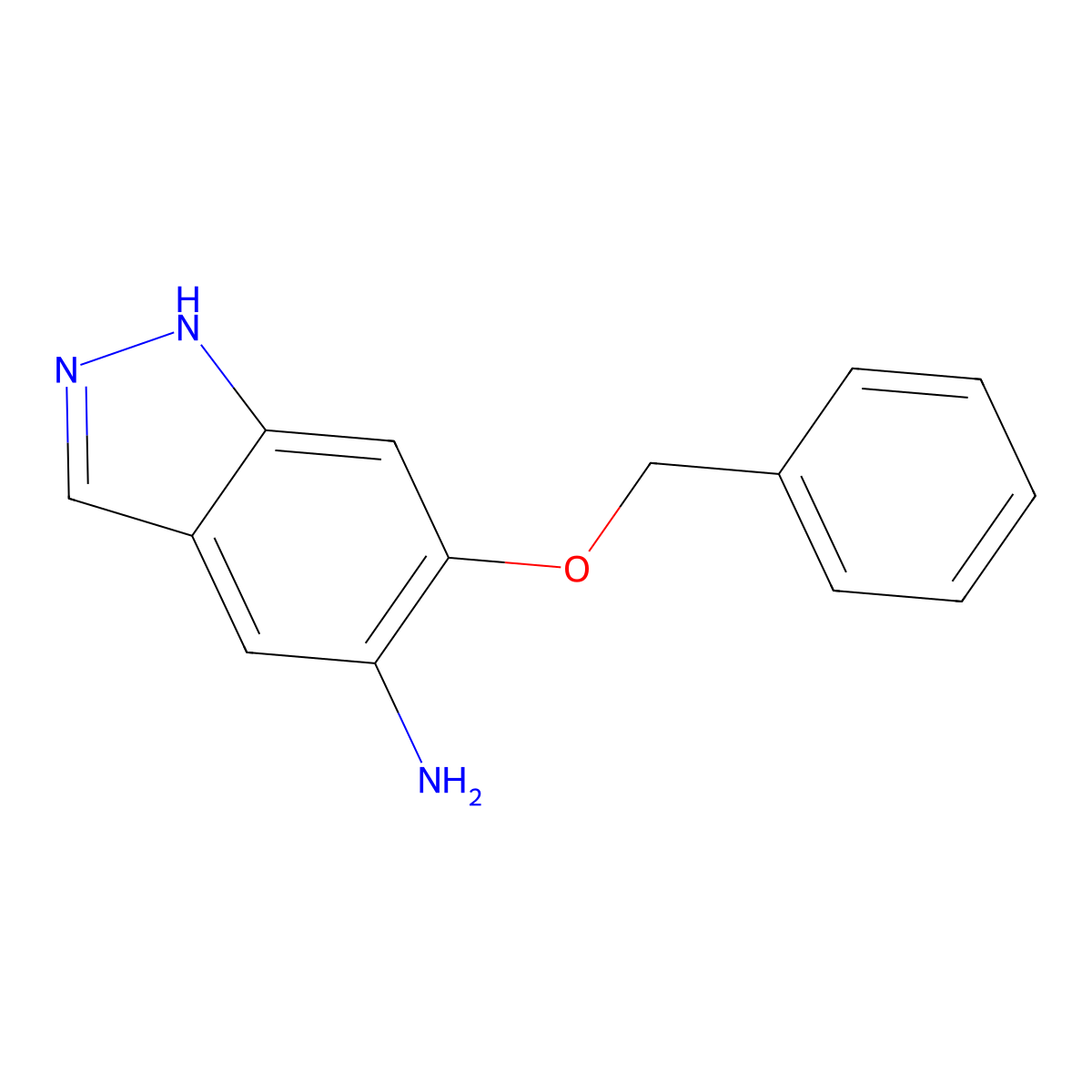 6-(benzyloxy)-1H-indazol-5-amine molecular structure, CAS 1499162-36-5