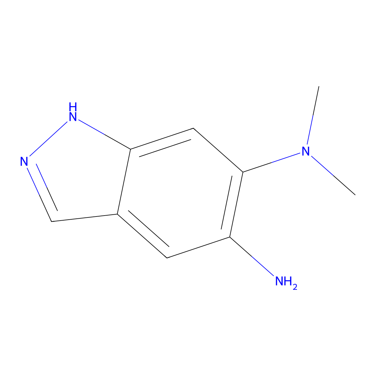 N6,N6-dimethyl-1H-indazole-5,6-diamine molecular structure, CAS 1499162-43-4