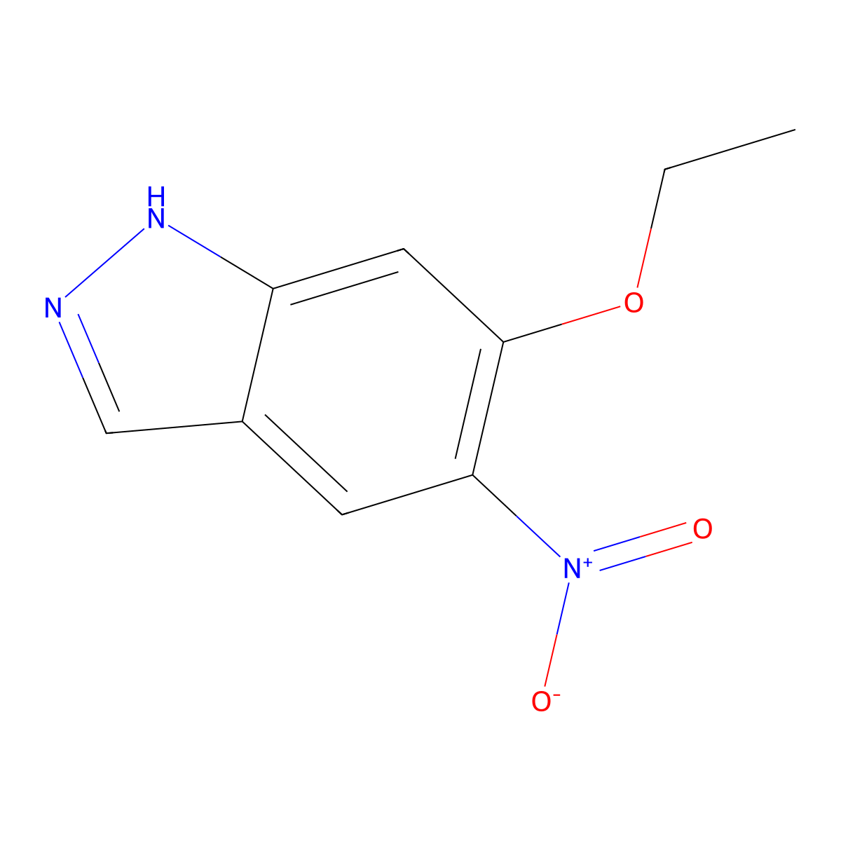 6-ethoxy-5-nitro-1H-indazole molecular structure, CAS 1499162-58-1