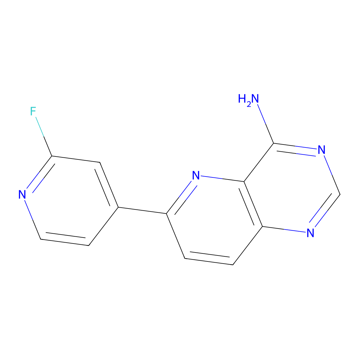 6-(2-Fluoropyridin-4-Yl)pyrido[3,2-D]pyrimidin-4-Amine molecular structure, CAS 1499162-60-5
