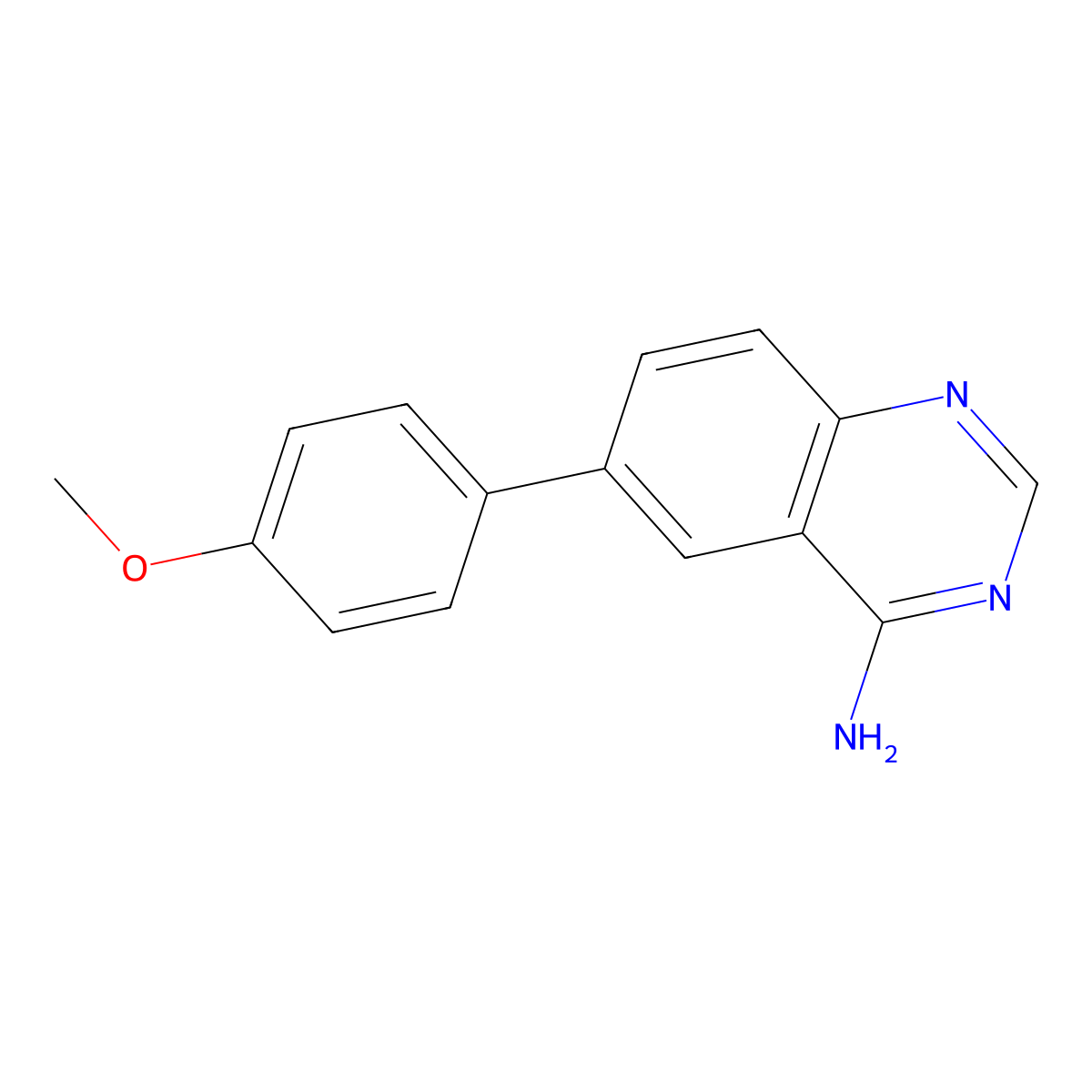 6-(4-Methoxyphenyl)quinazolin-4-amine molecular structure, CAS 1499164-41-8