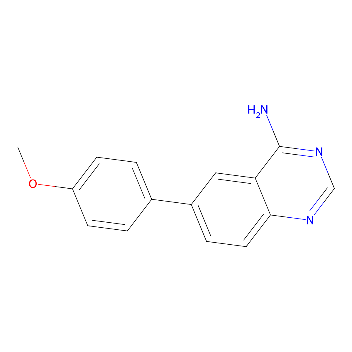 6-(4-Methoxyphenyl)quinazolin-4-amine molecular structure, CAS 1499164-41-8