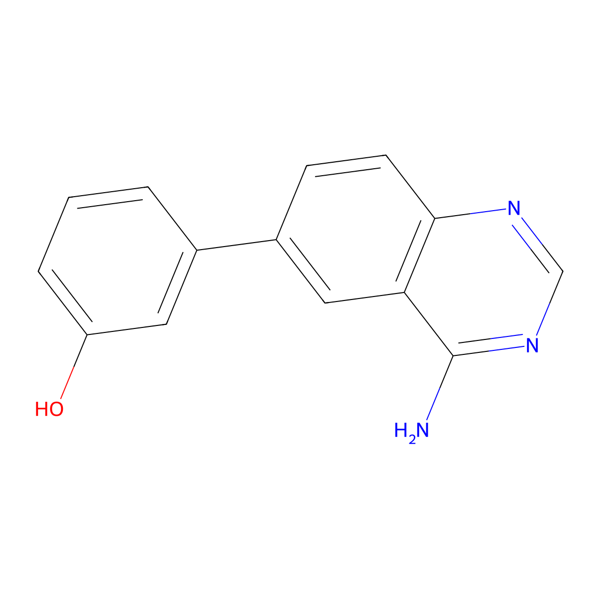 3-(4-Aminoquinazolin-6-yl)phenol molecular structure, CAS 1499165-40-0