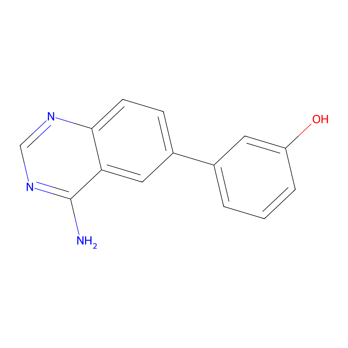3-(4-Aminoquinazolin-6-yl)phenol molecular structure, CAS 1499165-40-0