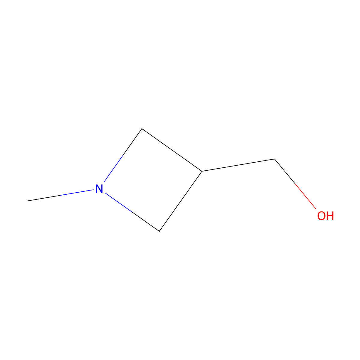 (1-Methylazetidin-3-yl)methanol molecular structure, CAS 1499172-23-4
