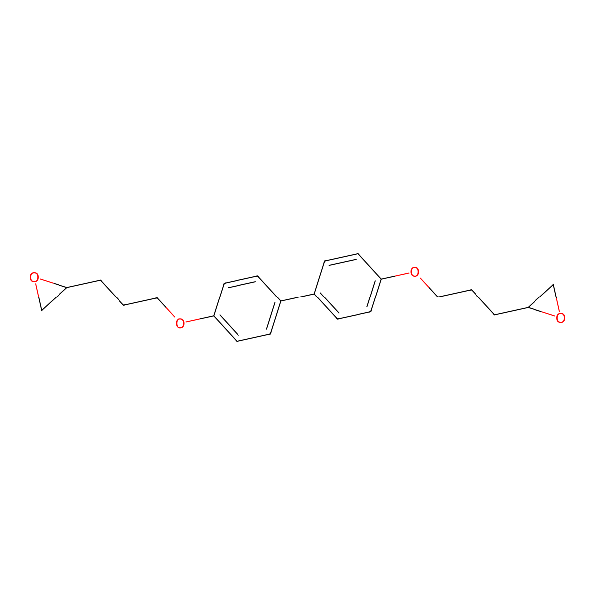 4,4'-Bis(3-(oxiran-2-YL)propoxy)-1,1'-biphenyl molecular structure, CAS 149918-95-6