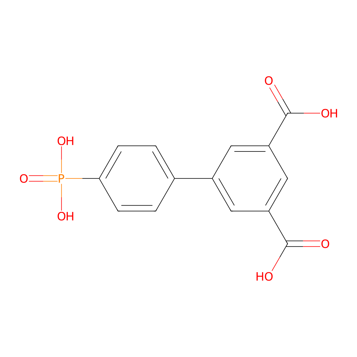 4'-Phosphono[1,1'-biphenyl]-3,5-dicarboxylic acid molecular structure, CAS 1499185-21-5