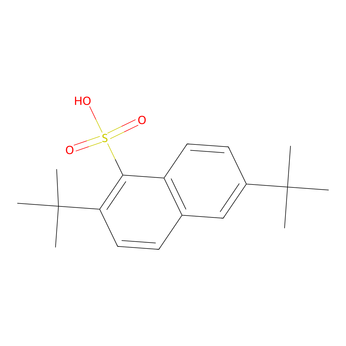 2,6-Bis(1,1-dimethylethyl)-1-naphthalenesulfonic acid molecular structure, CAS 14992-58-6