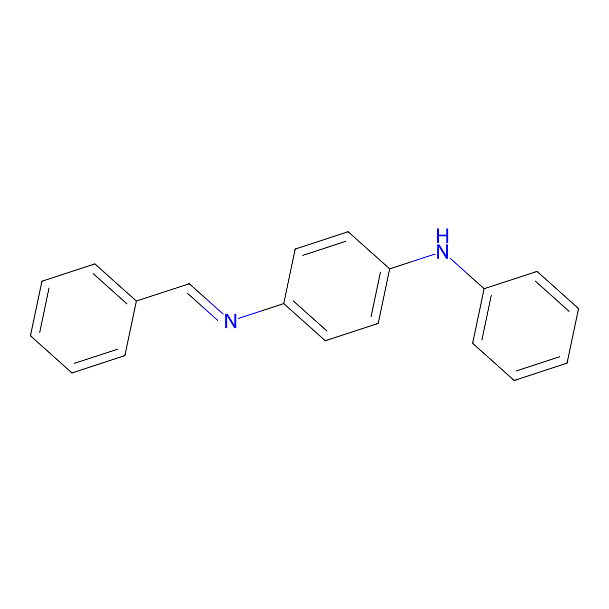 p-Phenylenediamine, N-benzylidene-N'-phenyl- molecular structure, CAS 14992-79-1