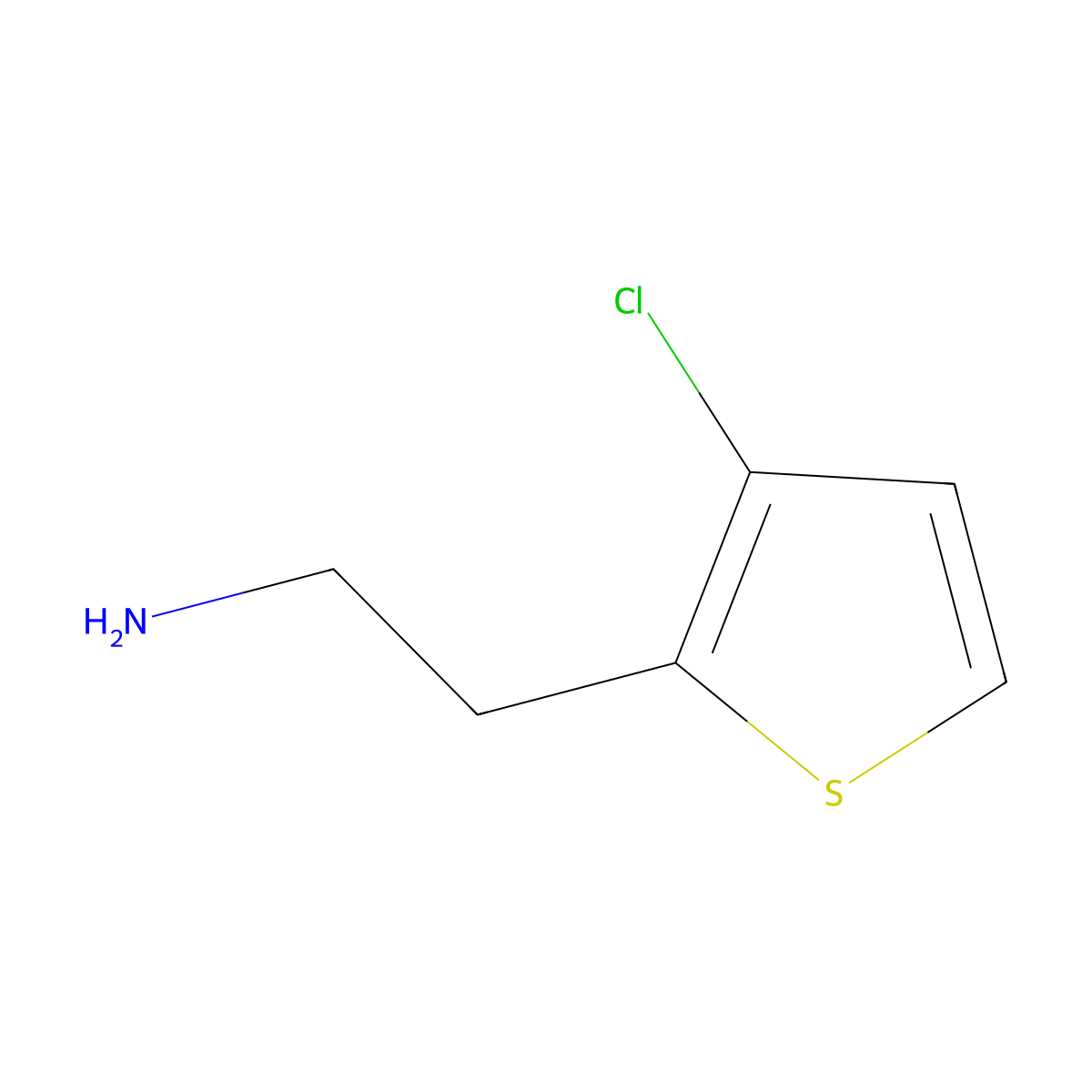 2-(3-Chlorothiophen-2-yl)ethan-1-amine molecular structure, CAS 1499226-65-1