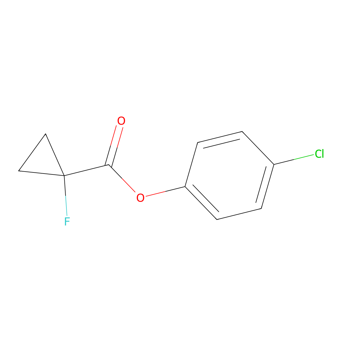 4-Chlorophenyl 1-fluorocyclopropanecarboxylate molecular structure, CAS 149923-09-1