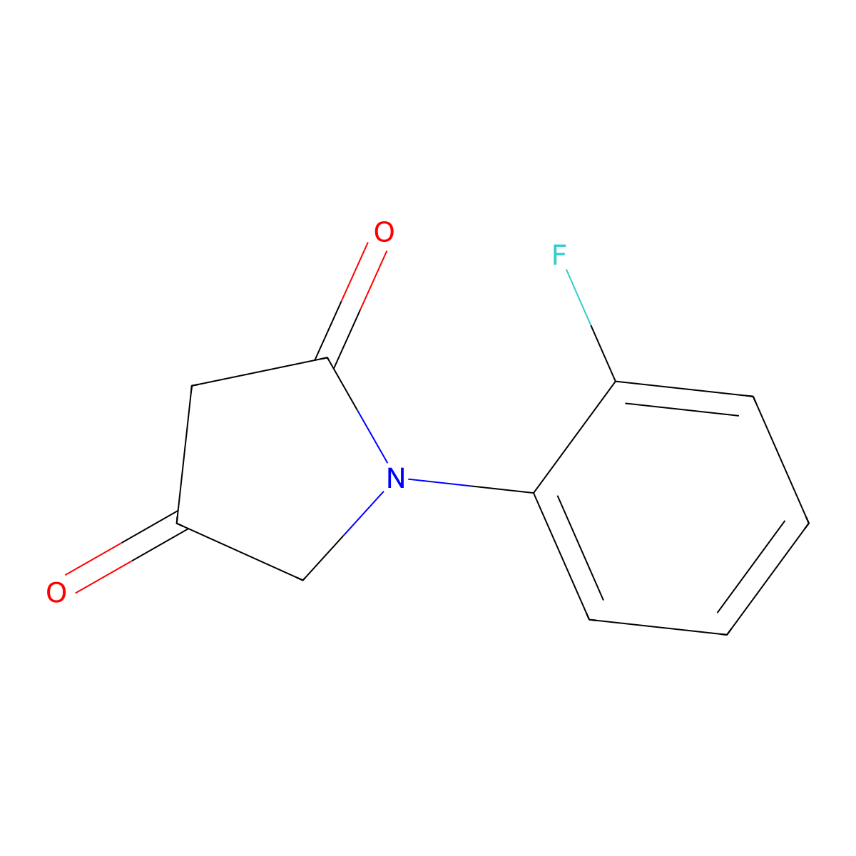 1-(2-Fluorophenyl)pyrrolidine-2,4-dione molecular structure, CAS 1499236-44-0