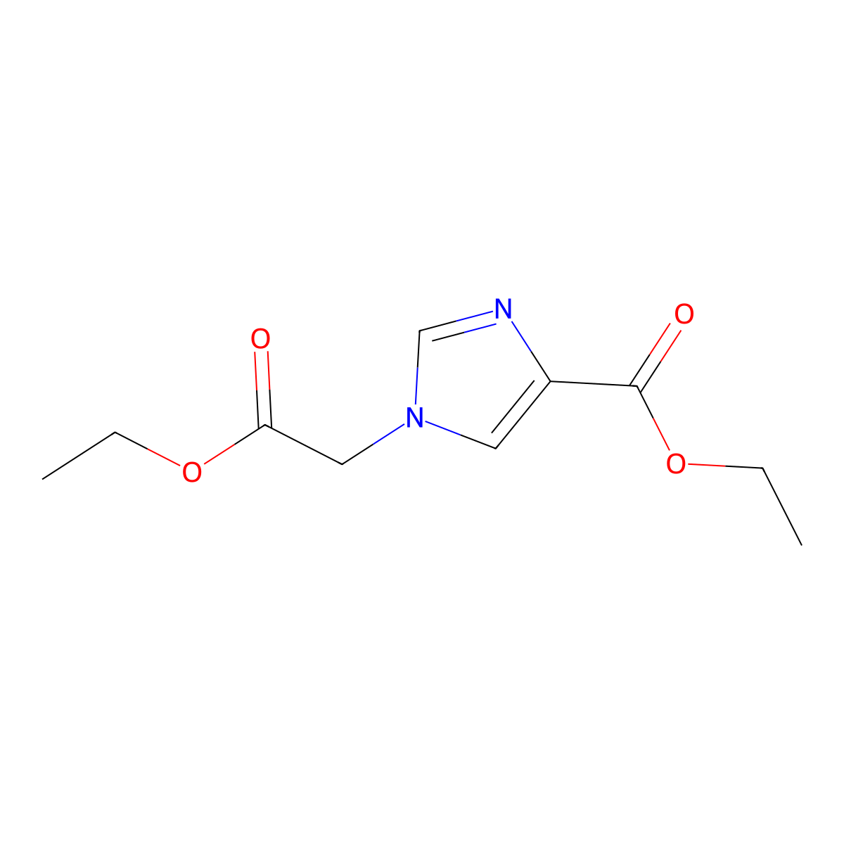 ethyl 1-(2-ethoxy-2-oxoethyl)-1H-imidazole-4-carboxylate molecular structure, CAS 1499238-81-1