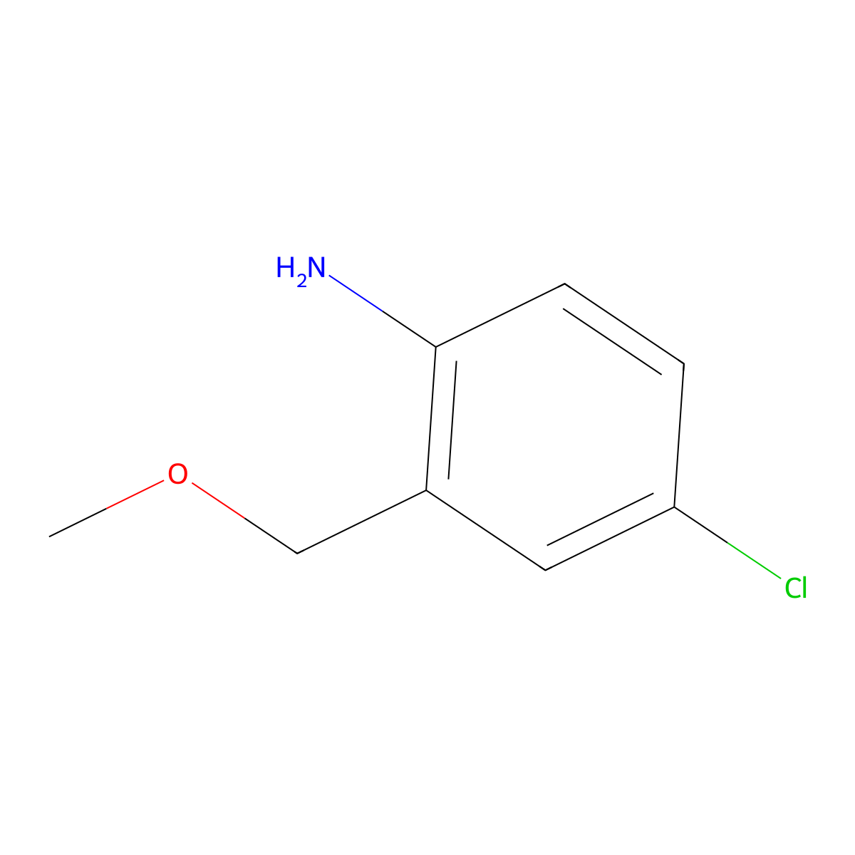 4-Chloro-2-(methoxymethyl)aniline molecular structure, CAS 1499306-72-7
