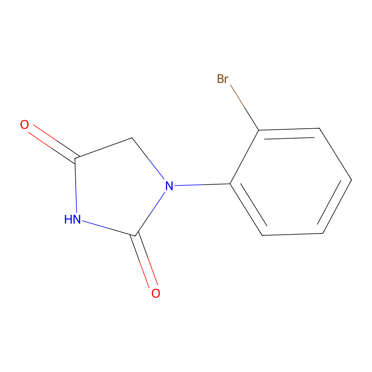 1-(2-Bromophenyl)imidazolidine-2,4-dione molecular structure, CAS 1499326-67-8