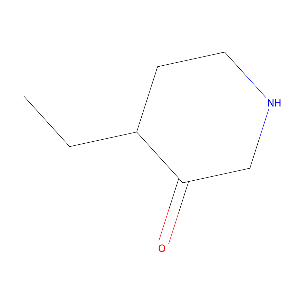 4-Ethylpiperidin-3-one molecular structure, CAS 1499326-77-0