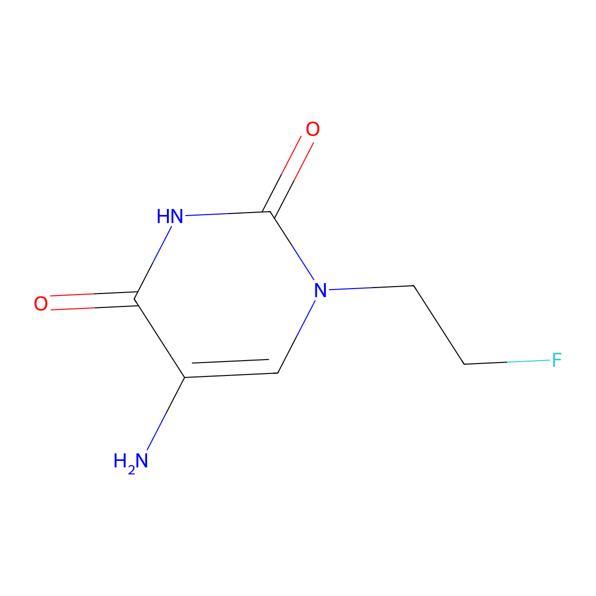 5-Amino-1-(2-fluoroethyl)-1,2,3,4-tetrahydropyrimidine-2,4-dione molecular structure, CAS 1499332-08-9