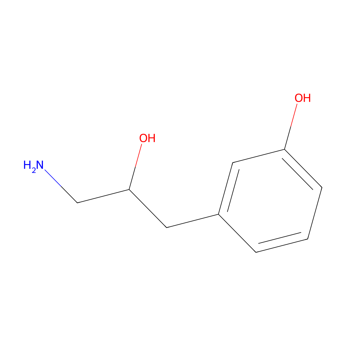 3-(3-Amino-2-hydroxypropyl)phenol molecular structure, CAS 1499333-59-3