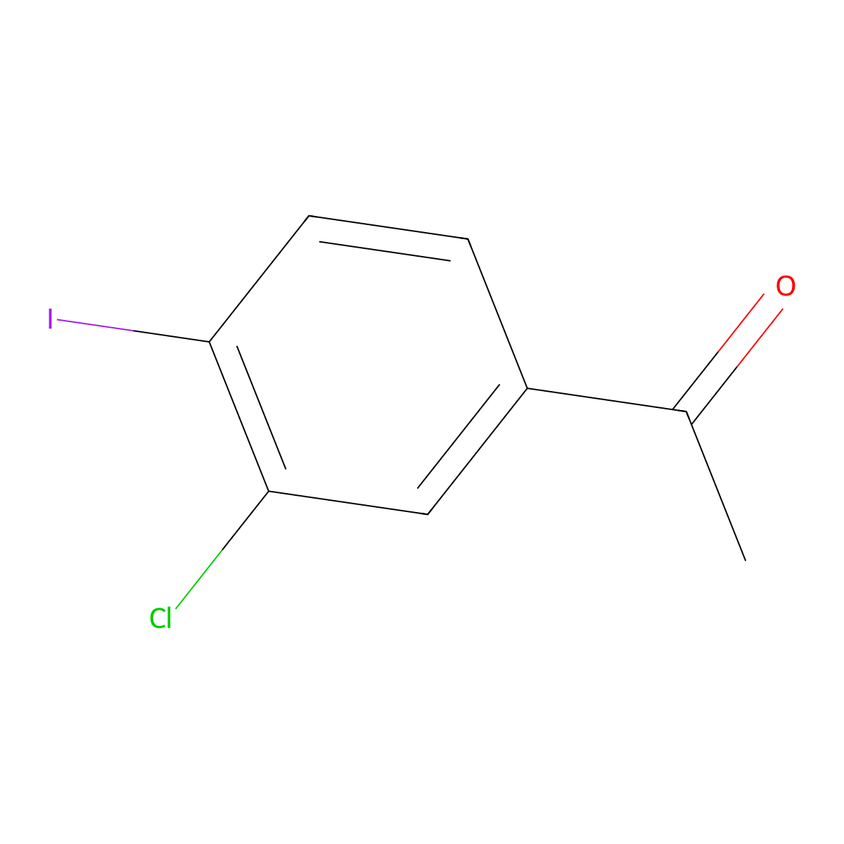 1-(3-Chloro-4-iodophenyl)ethan-1-one molecular structure, CAS 149936-78-7