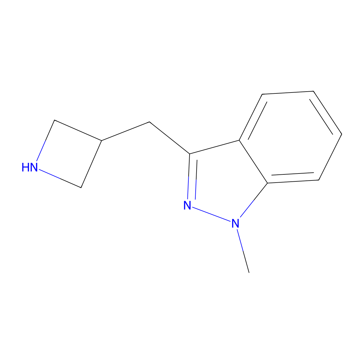 3-(Azetidin-3-ylmethyl)-1-methyl-1h-indazole molecular structure, CAS 1499376-86-1