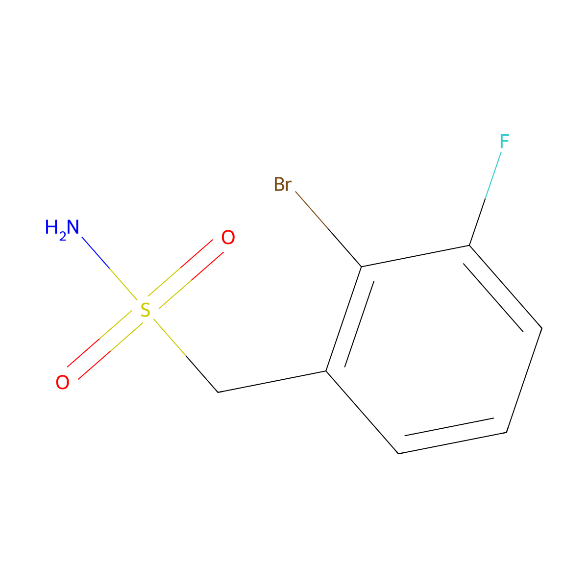 (2-Bromo-3-fluorophenyl)methanesulfonamide molecular structure, CAS 1499382-63-6