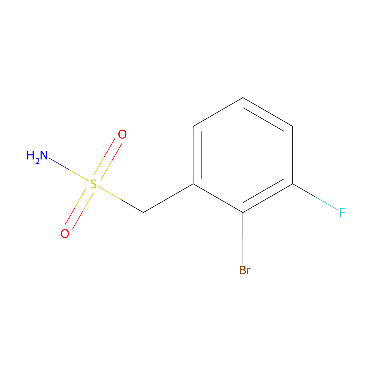 (2-Bromo-3-fluorophenyl)methanesulfonamide molecular structure, CAS 1499382-63-6