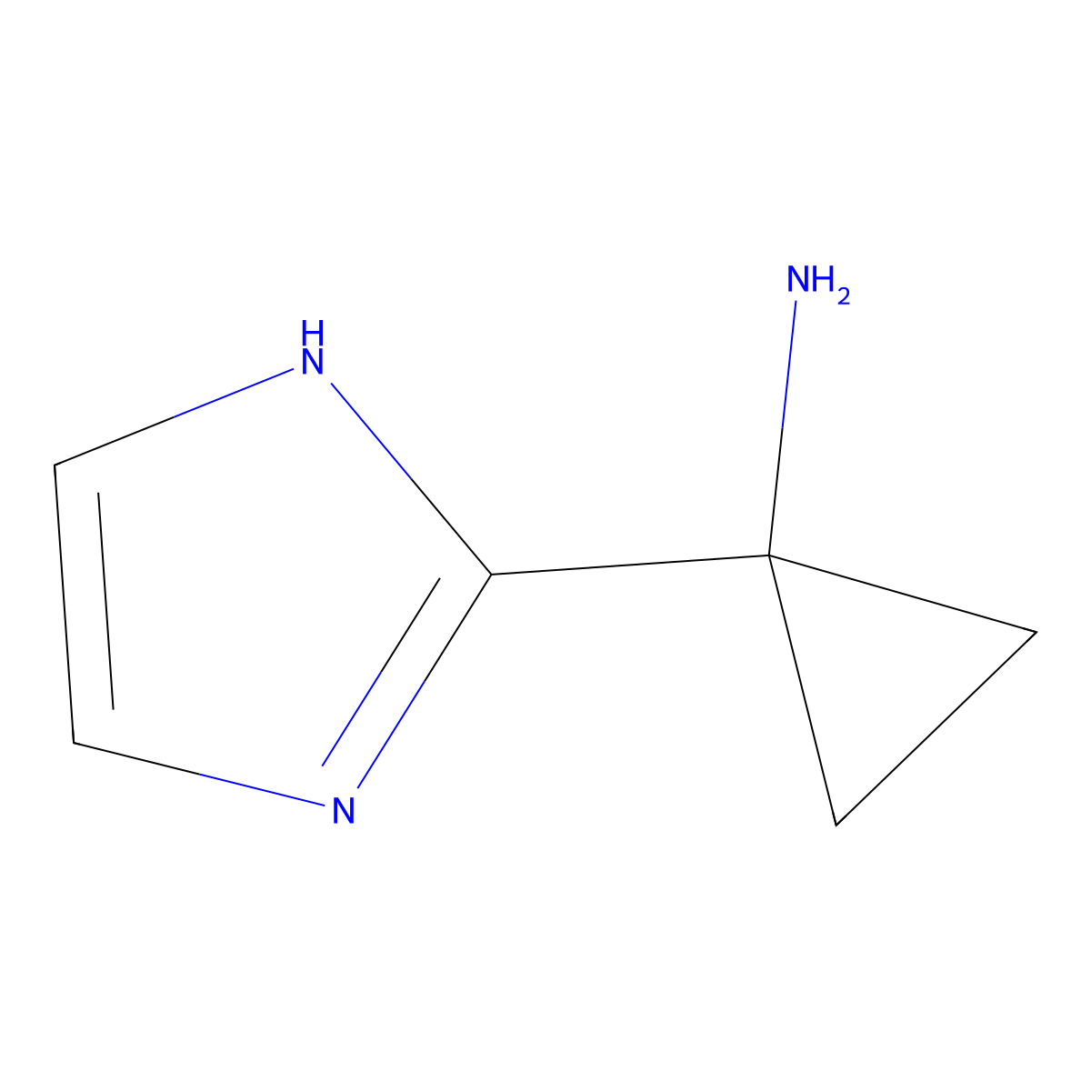 1-(1H-Imidazol-2-YL)cyclopropan-1-amine molecular structure, CAS 1499383-19-5