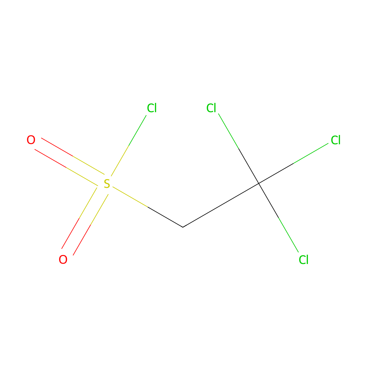 2,2,2-Trichloroethane-1-sulfonyl chloride molecular structure, CAS 14994-00-4