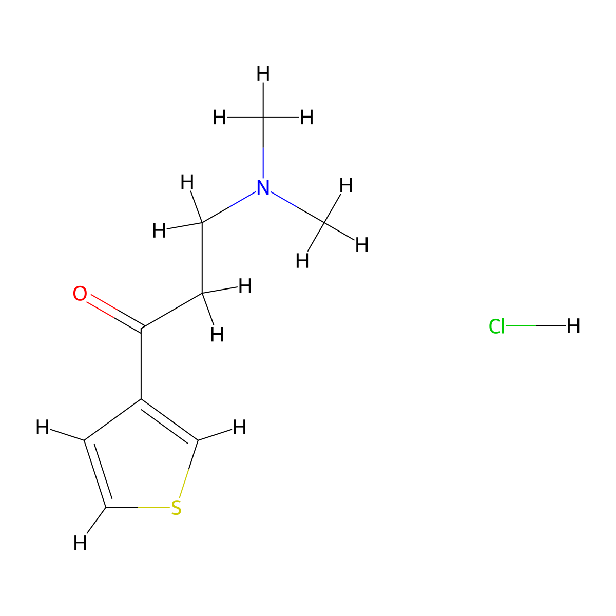 3-(Dimethylamino)-1-(thiophen-3-yl)propan-1-one hydrochloride molecular structure, CAS 14994-02-6