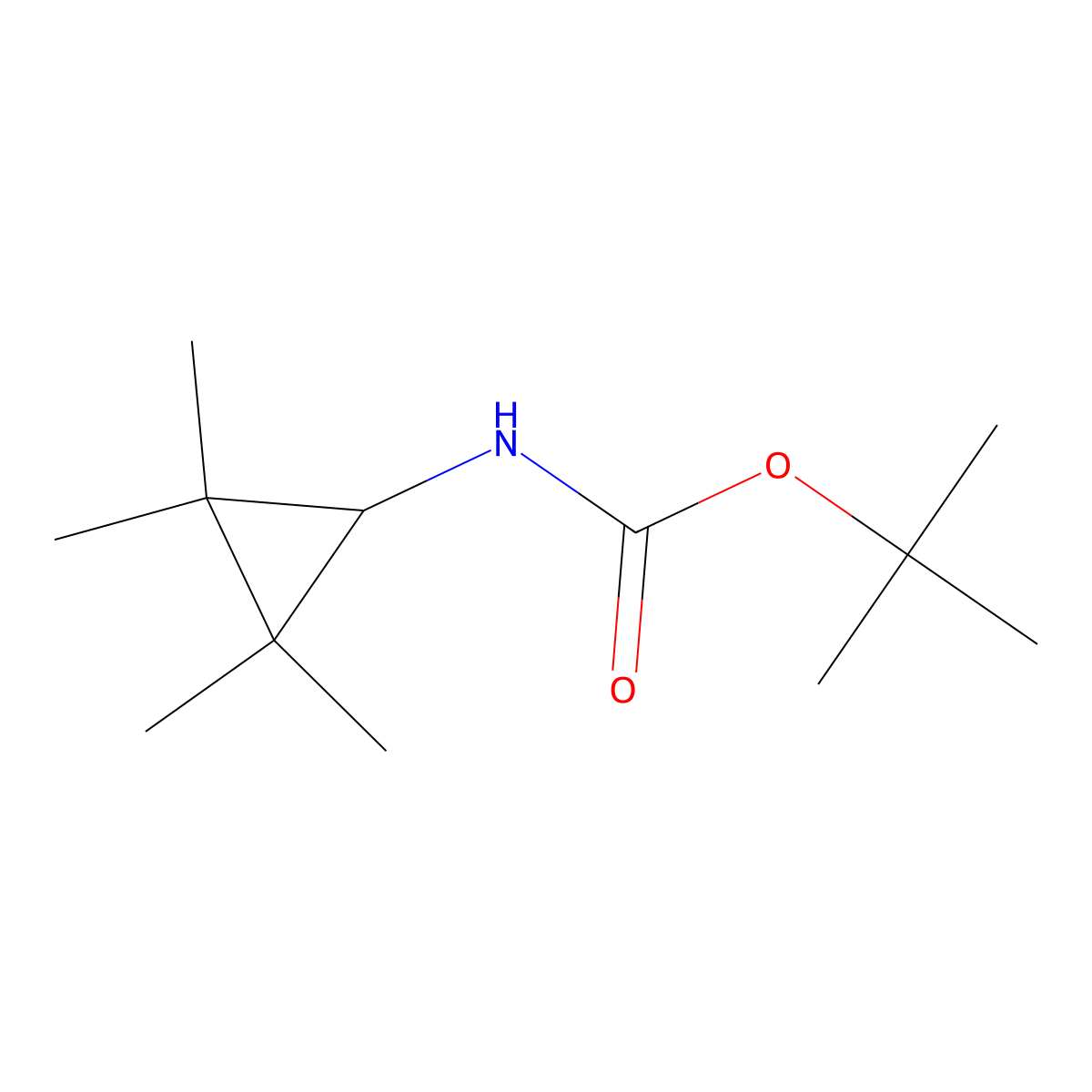 Tert-butyl (2,2,3,3-tetramethylcyclopropyl)carbamate molecular structure, CAS 1499405-44-5