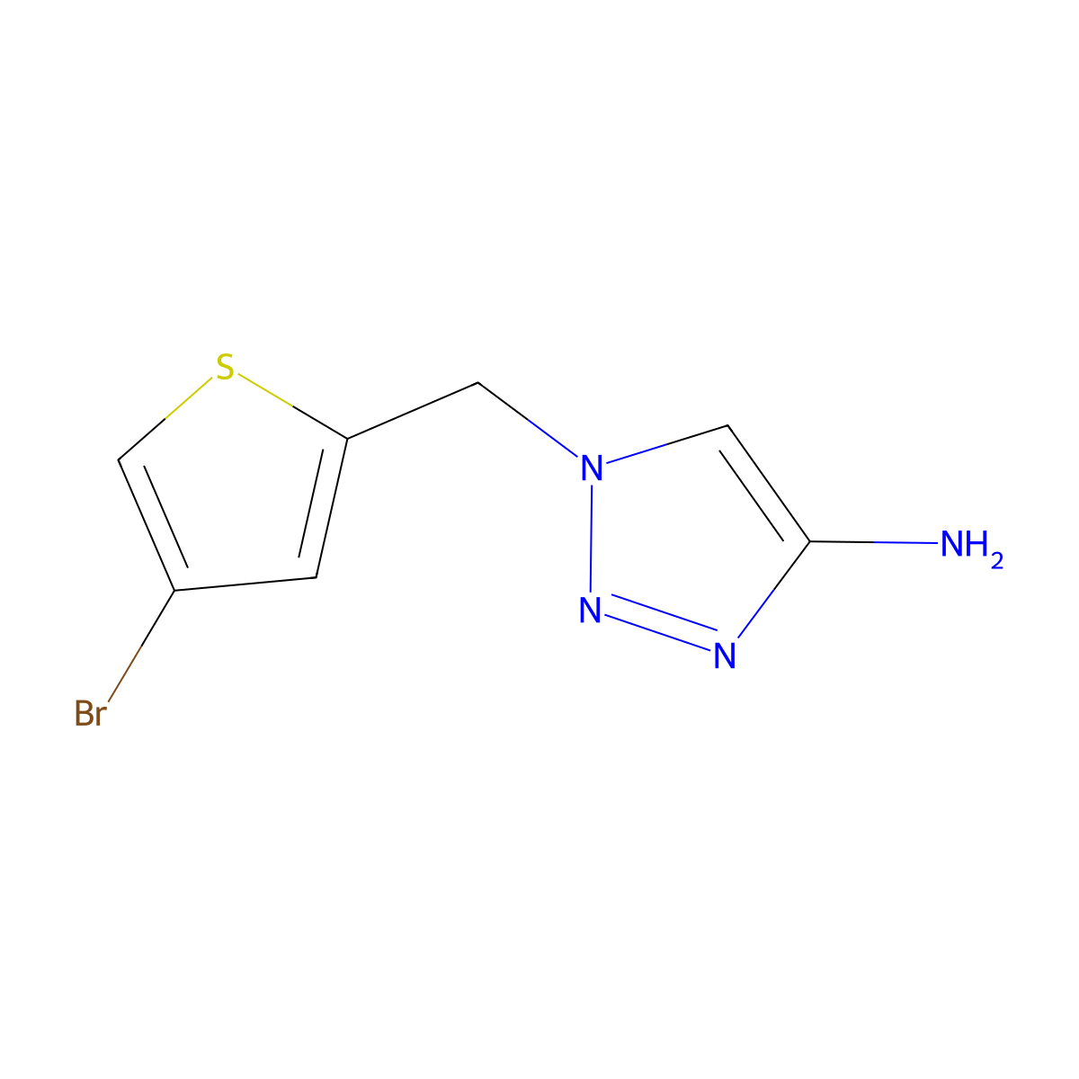 1-[(4-Bromothiophen-2-yl)methyl]-1H-1,2,3-triazol-4-amine molecular structure, CAS 1499417-66-1