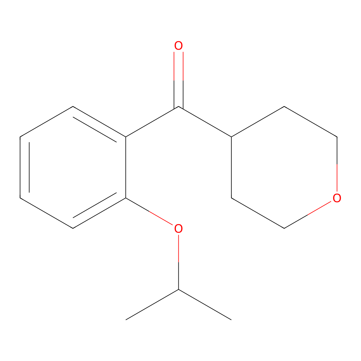 [2-(1-Methylethoxy)phenyl](tetrahydro-2H-pyran-4-yl)methanone molecular structure, CAS 1499432-60-8