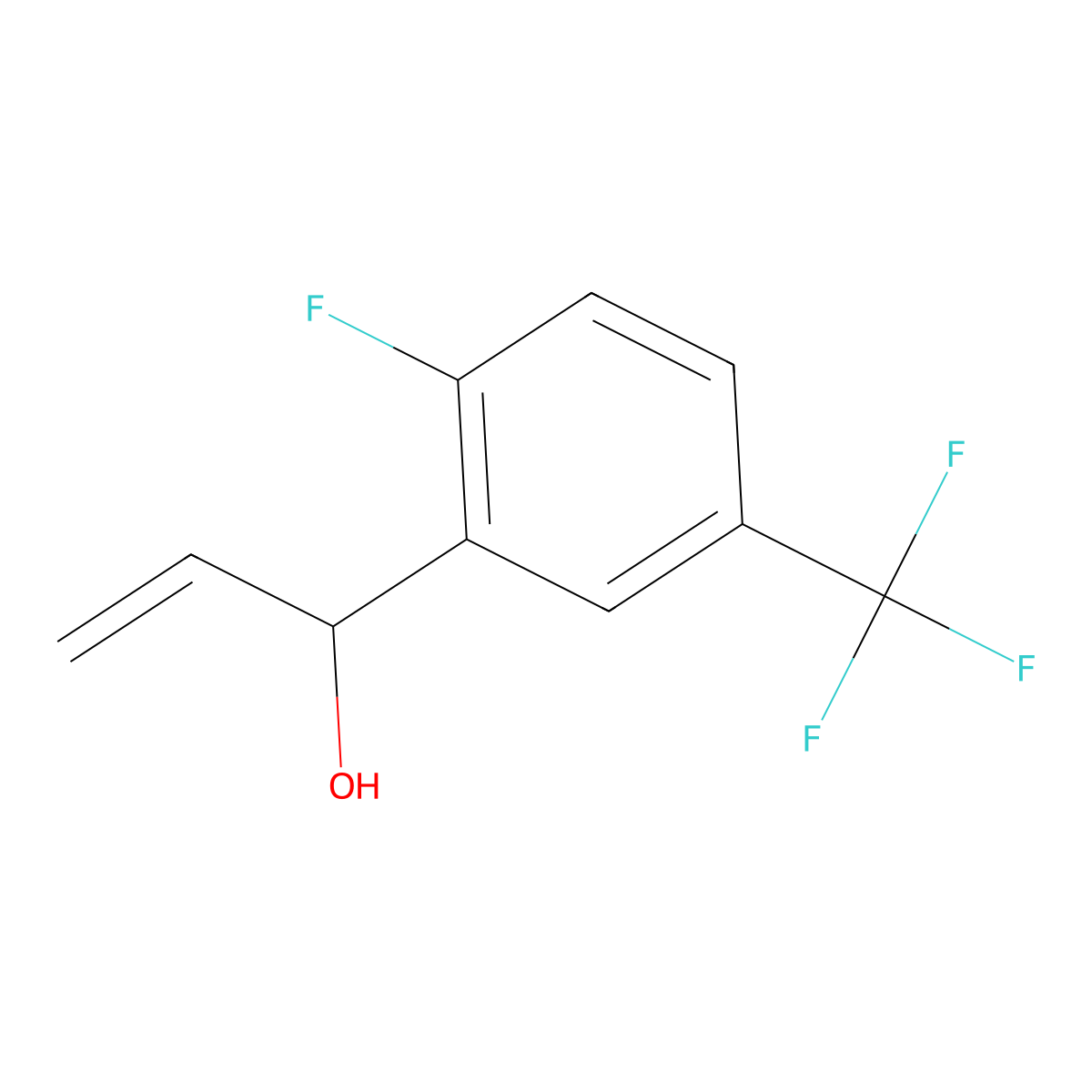 1-[2-Fluoro-5-(trifluoromethyl)phenyl]prop-2-en-1-ol molecular structure, CAS 149946-78-1