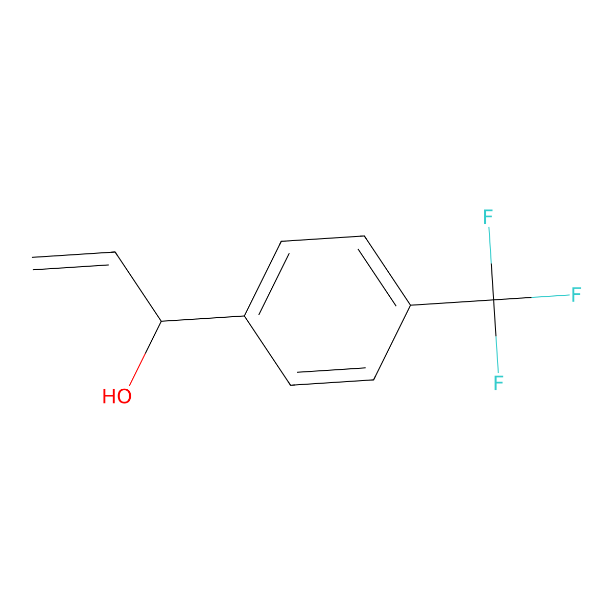 1-[4-(Trifluoromethyl)phenyl]prop-2-en-1-ol molecular structure, CAS 149946-79-2