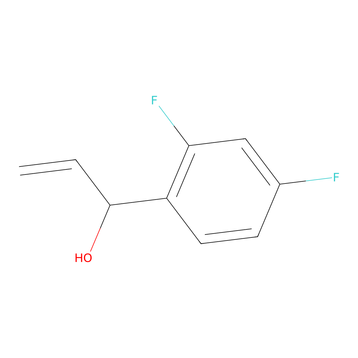 1-(2,4-Difluorophenyl)prop-2-en-1-ol molecular structure, CAS 149946-81-6