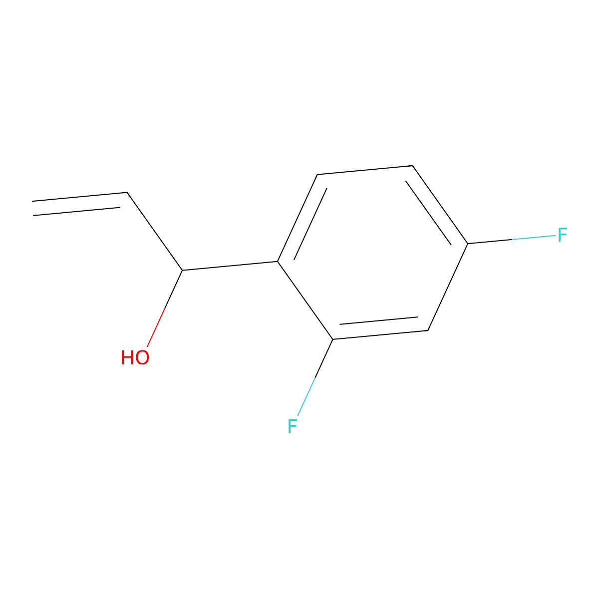 1-(2,4-Difluorophenyl)prop-2-en-1-ol molecular structure, CAS 149946-81-6