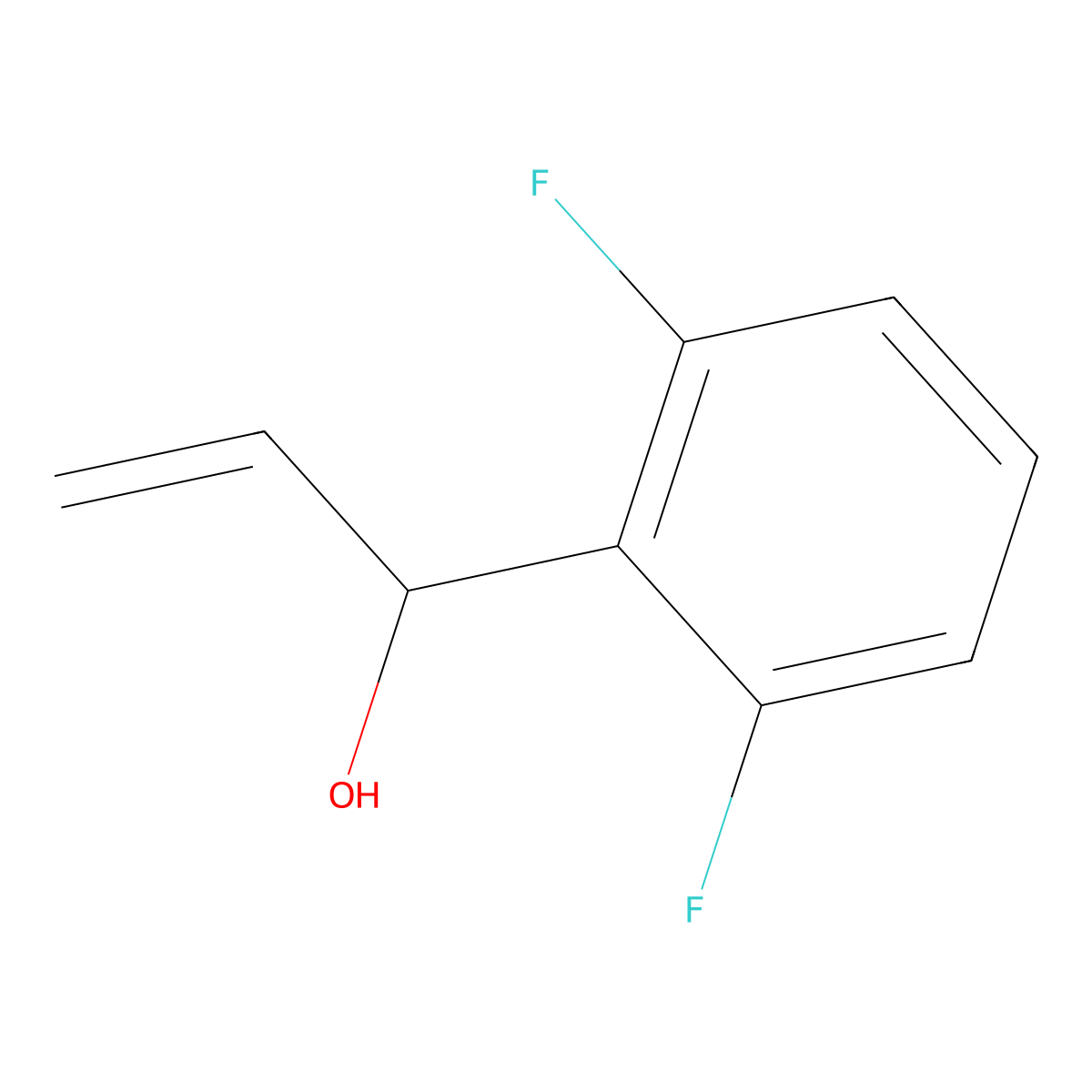 1-(2,6-Difluorophenyl)prop-2-en-1-ol molecular structure, CAS 149946-83-8